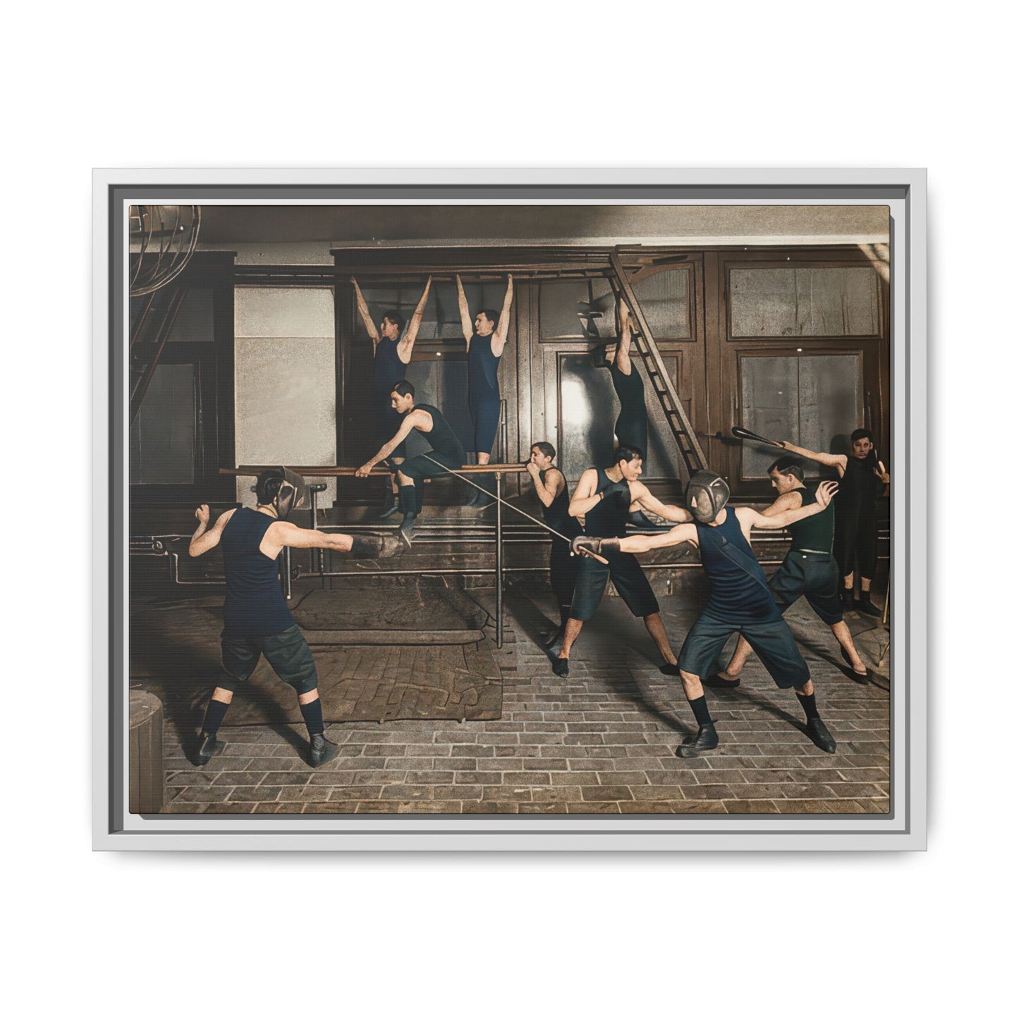 athlétisme 038 | Framed Vintage Photo - Matte Canvas