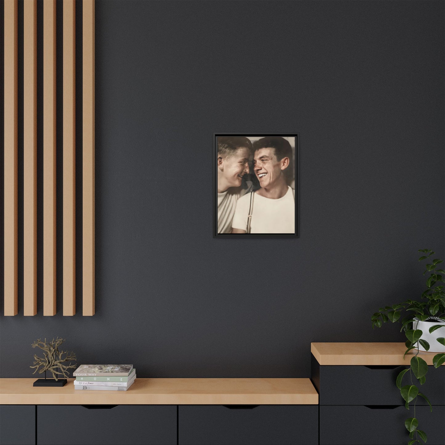 paire 067 | Framed Vintage Photo - Matte Canvas