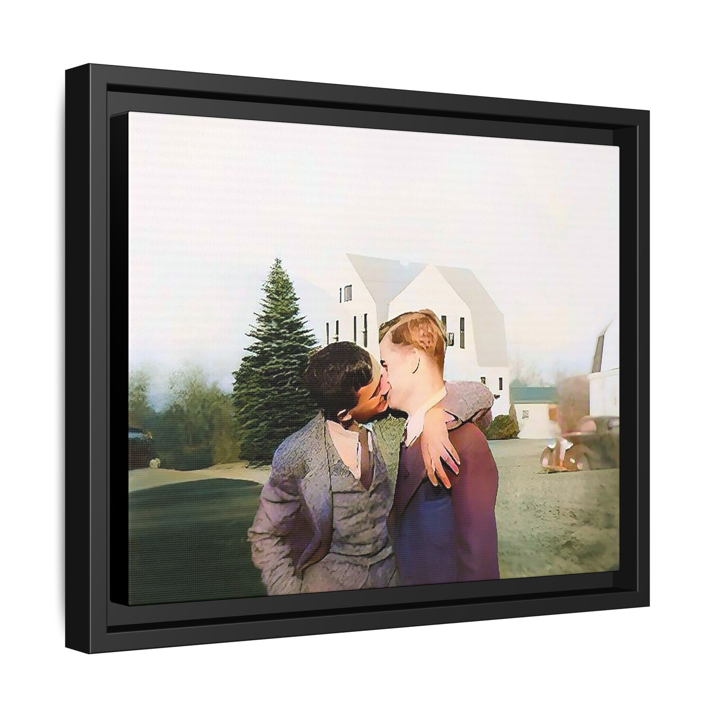 paire 005 | Framed Vintage Photo - Matte Canvas