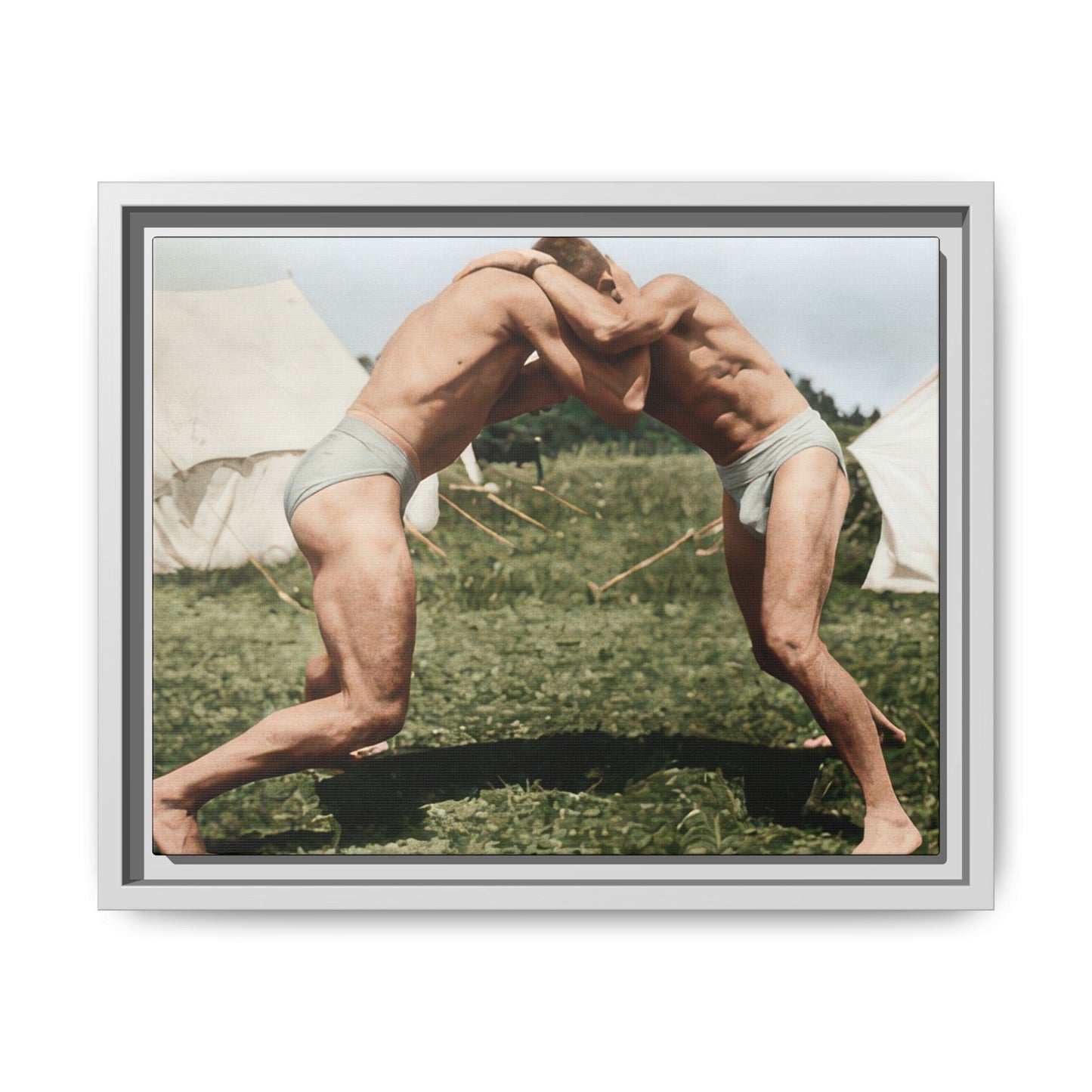 athlétisme 019 | Framed Vintage Photo - Matte Canvas