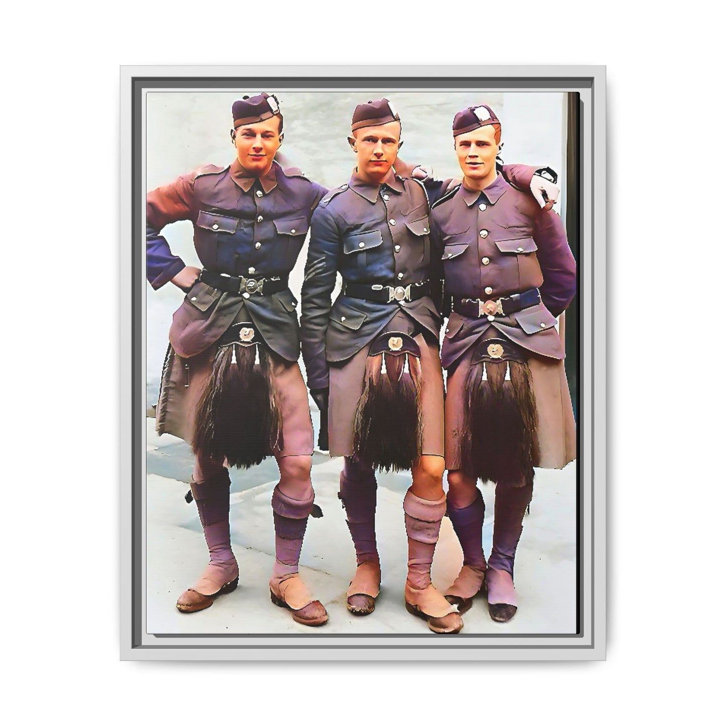 hommes 014 | Framed Vintage Photo - Matte Canvas