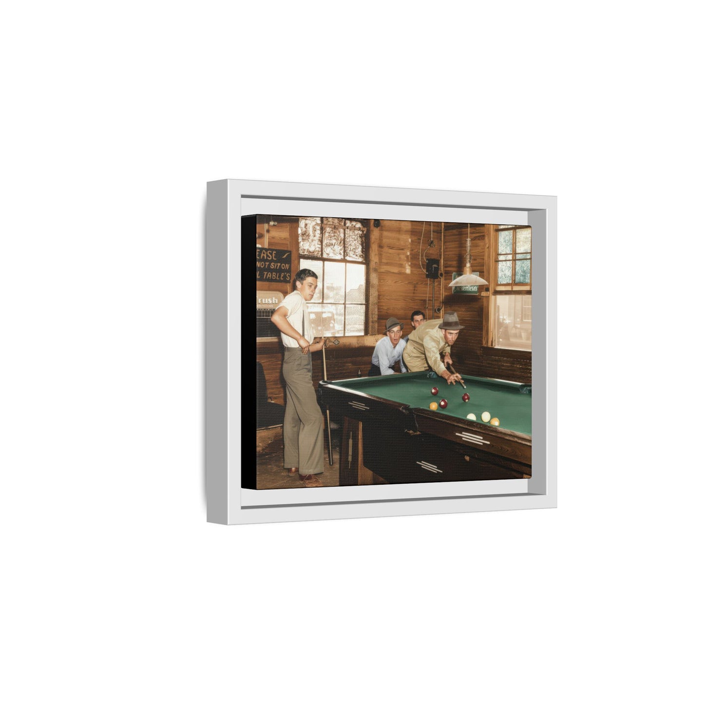 hommes 024 | Framed Vintage Photo - Matte Canvas