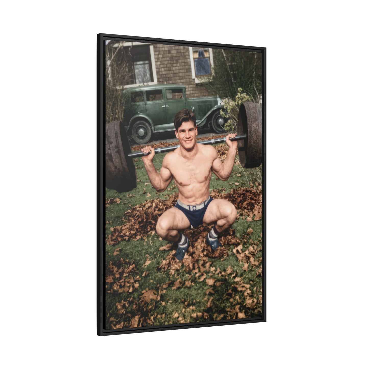 athlétisme 051 | Framed Vintage Photo - Matte Canvas