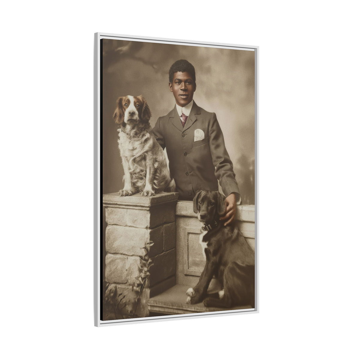 celibataire 009 | Framed Vintage Photo - Matte Canvas
