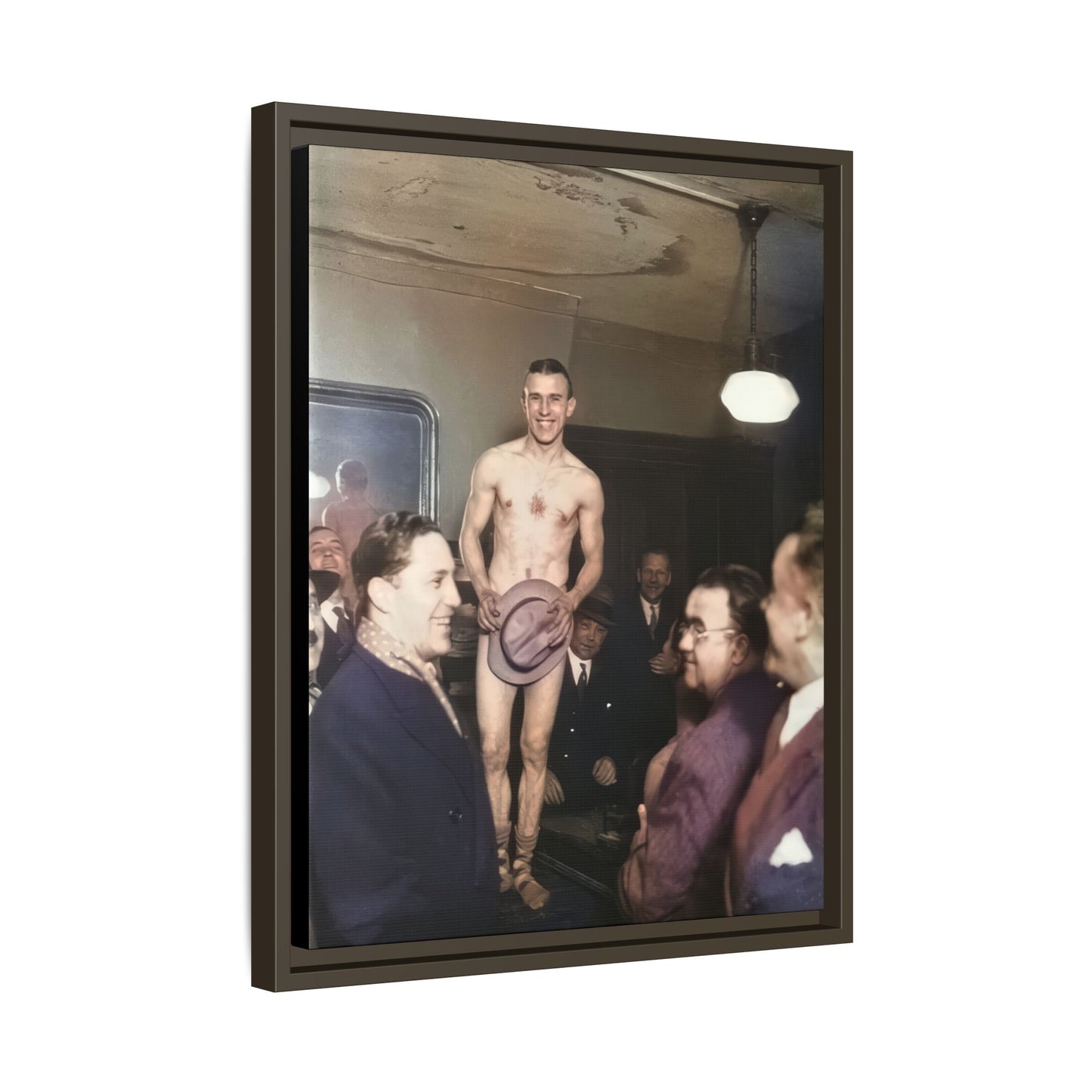 hommes 017 | Framed Vintage Photo - Matte Canvas