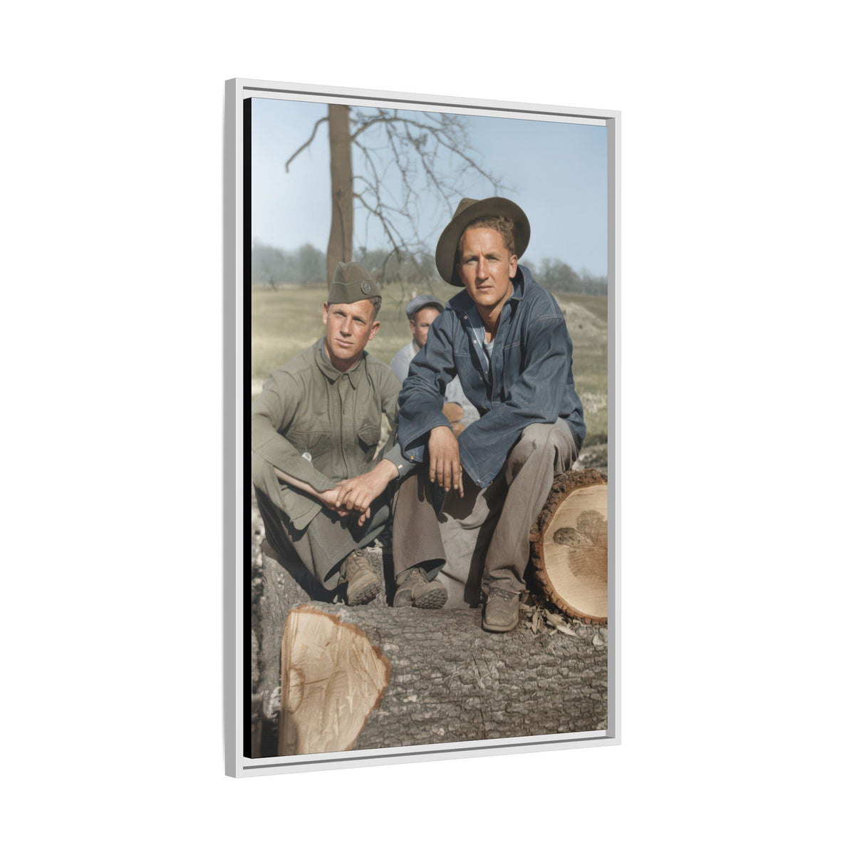 hommes 020 | Framed Vintage Photo - Matte Canvas