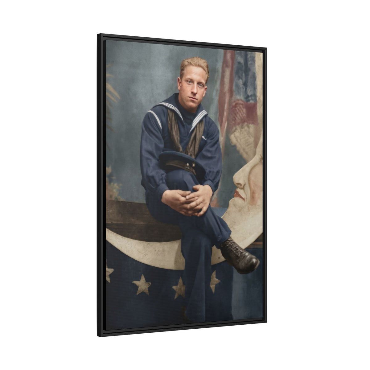 celibataire 016 | Framed Vintage Photo - Matte Canvas