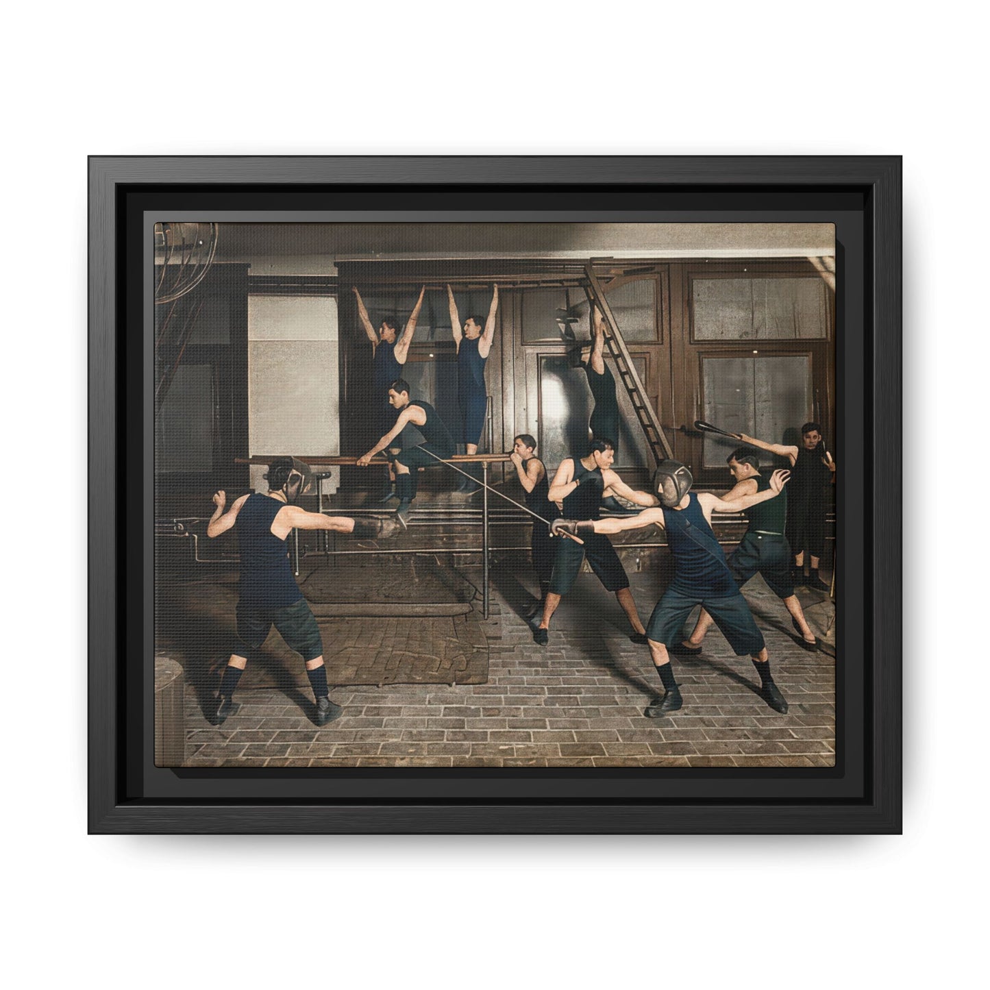 athlétisme 038 | Framed Vintage Photo - Matte Canvas