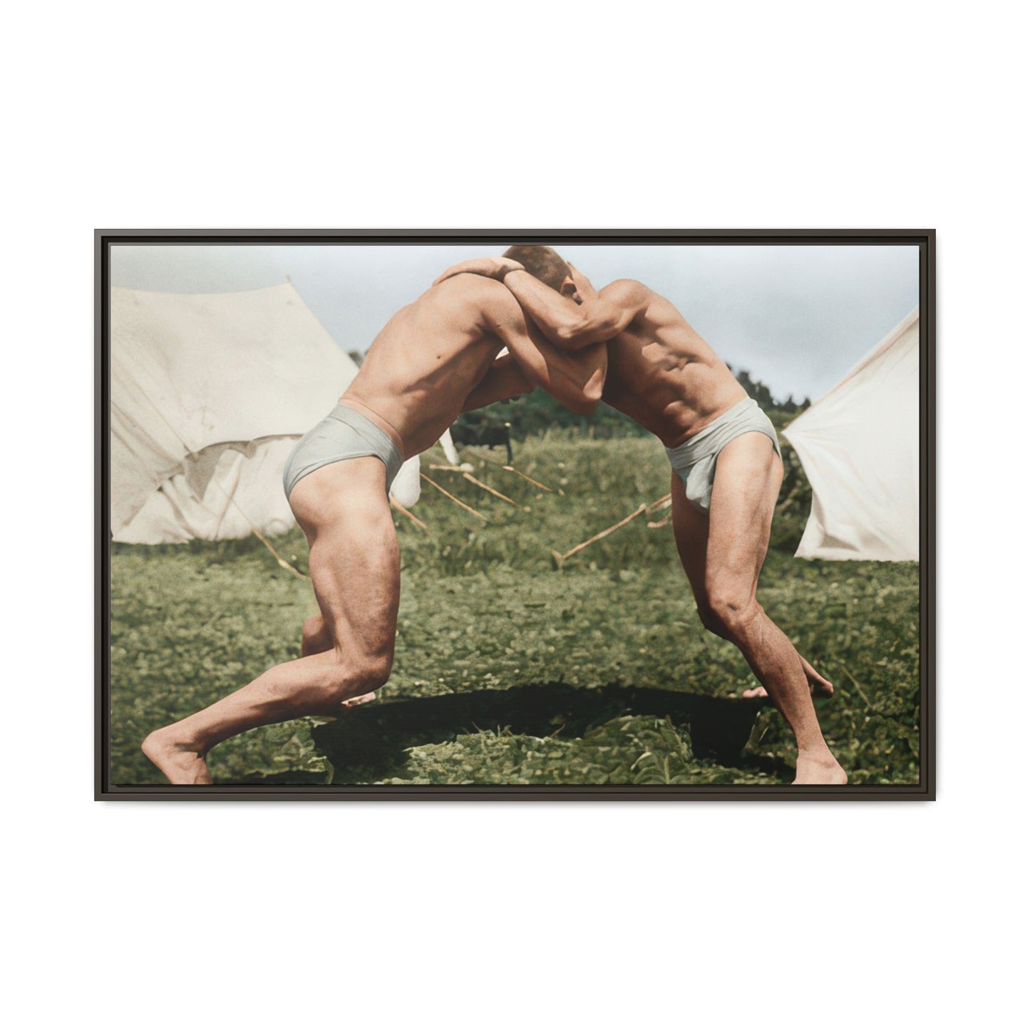 athlétisme 019 | Framed Vintage Photo - Matte Canvas