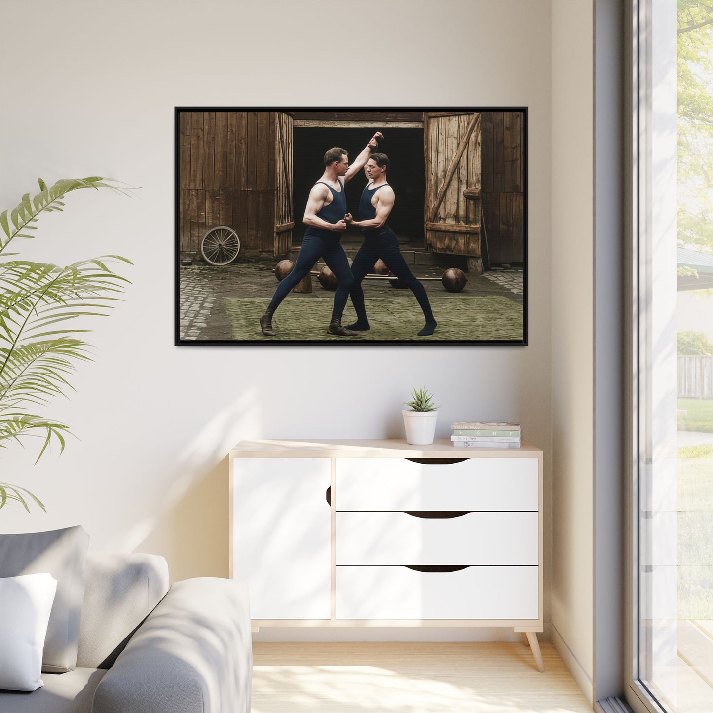 athlétisme 036 | Framed Vintage Photo - Matte Canvas