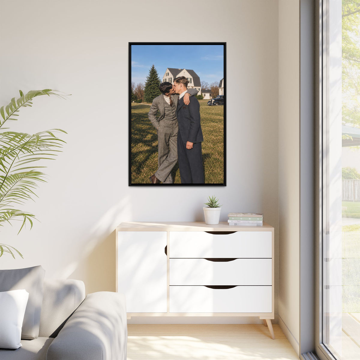 paire 005 | Framed Vintage Photo - Matte Canvas