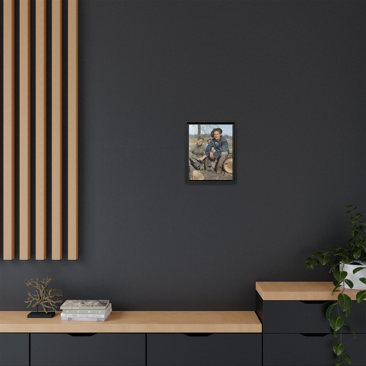 hommes 020 | Framed Vintage Photo - Matte Canvas