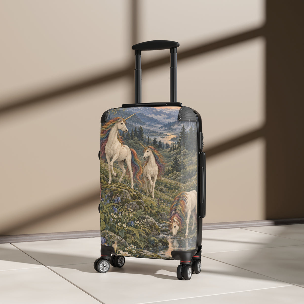 The Rainbow Vale | Three Unicorns Aesthetic Movement Carry-On Suitcase