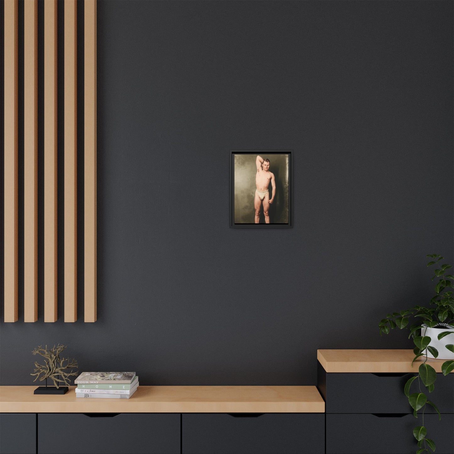 athlétisme 025 | Framed Vintage Photo - Matte Canvas