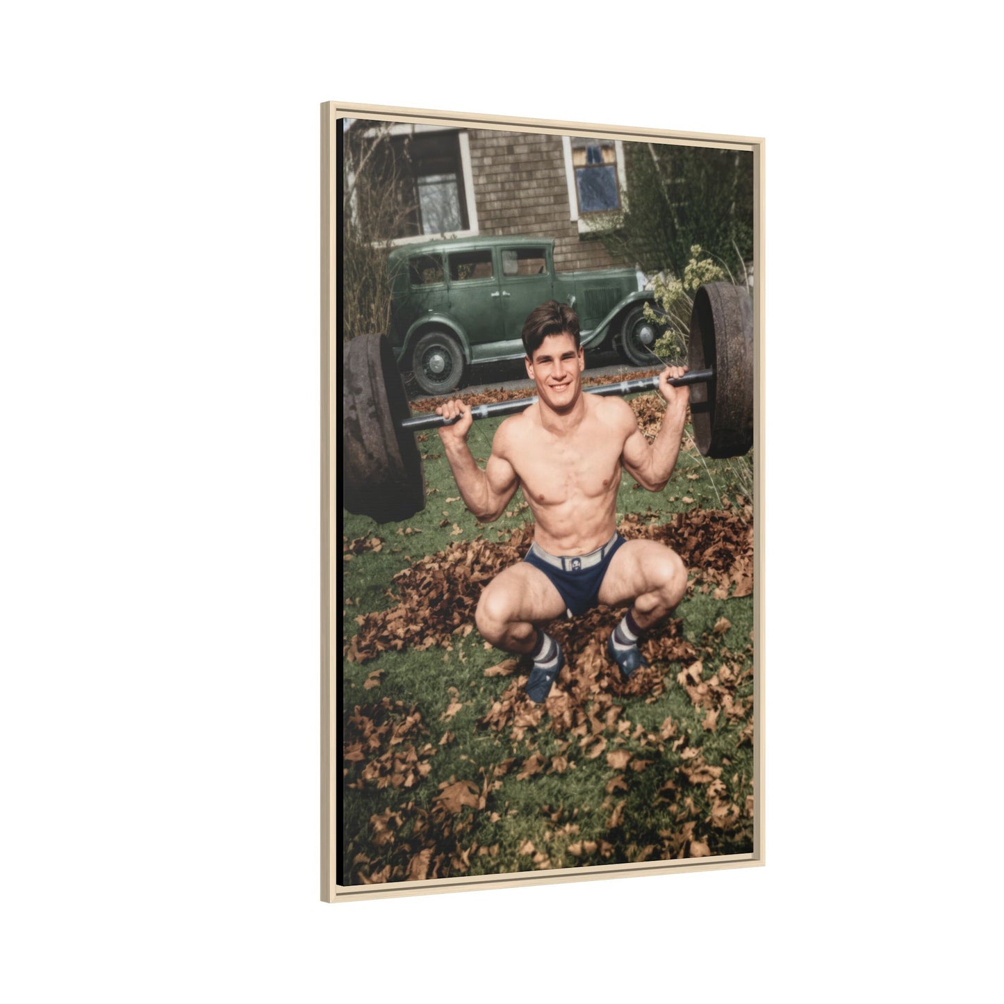 athlétisme 051 | Framed Vintage Photo - Matte Canvas