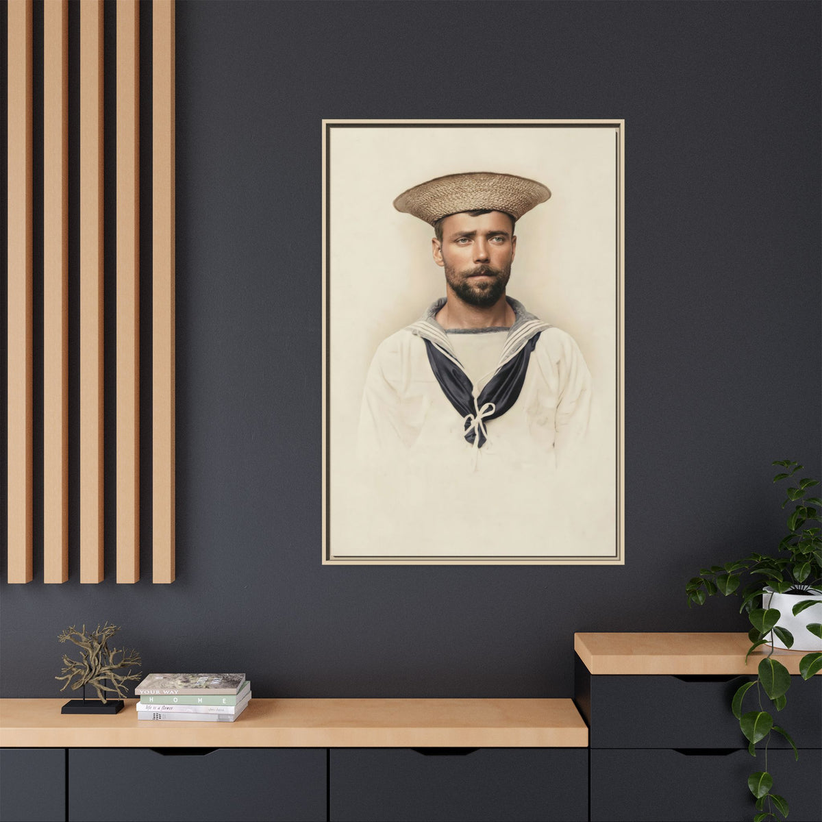 celibataire 020 | Framed Vintage Photo - Matte Canvas