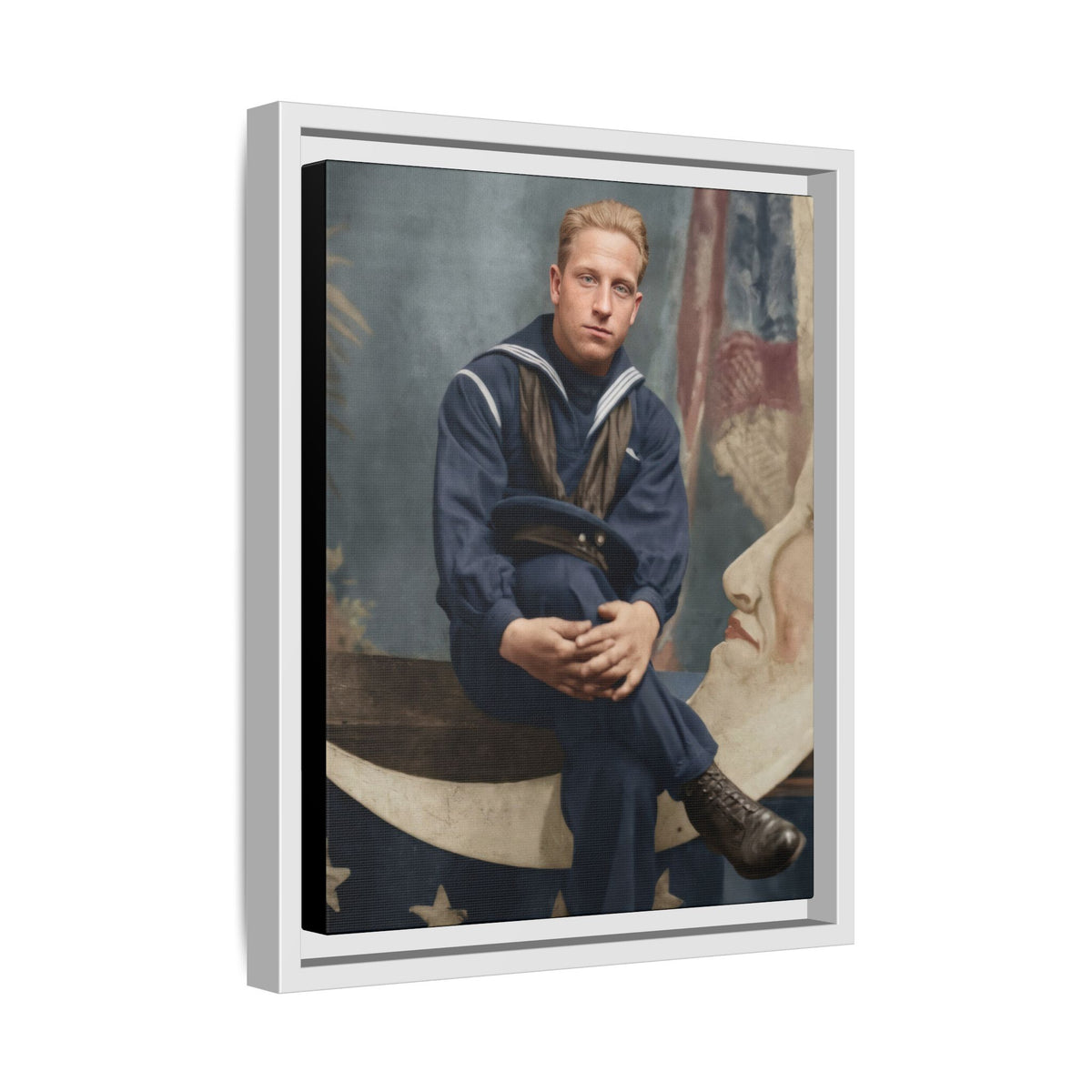 celibataire 016 | Framed Vintage Photo - Matte Canvas