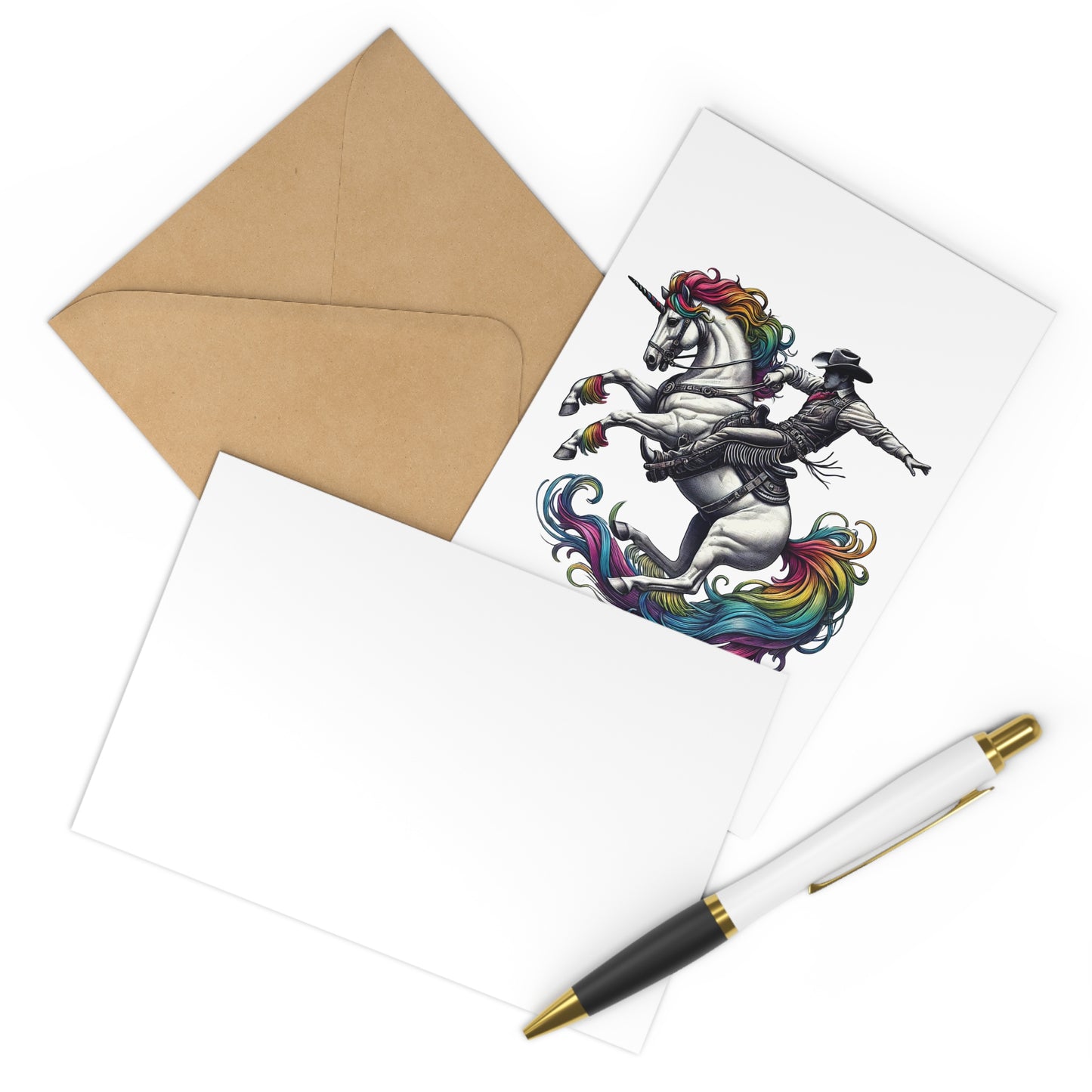 Rainbow Riders Postcards | LGBTQ Pride Unicorn Art | Celebrate Diversity, Inclusion, and Individuality