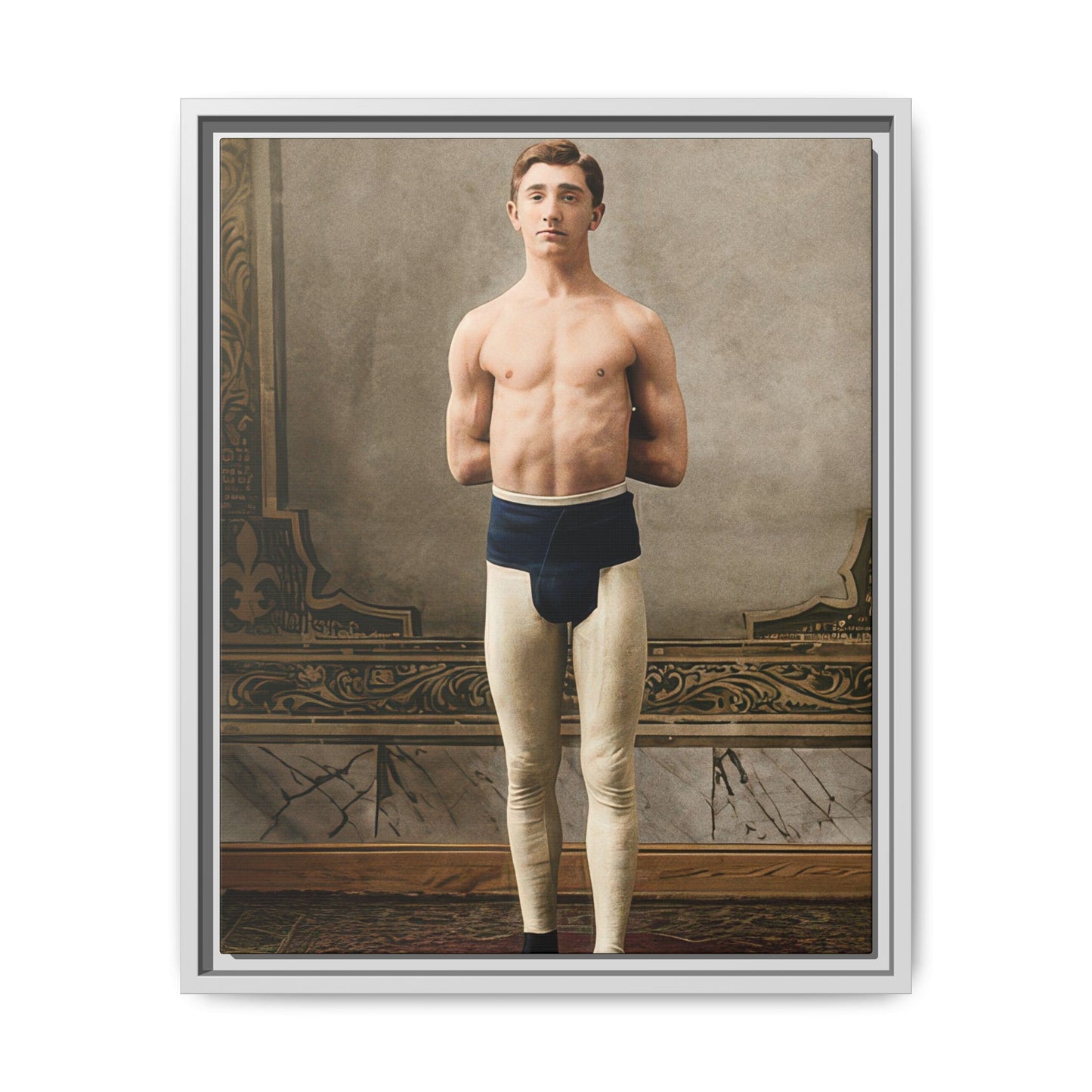 athlétisme 028 | Framed Vintage Photo - Matte Canvas