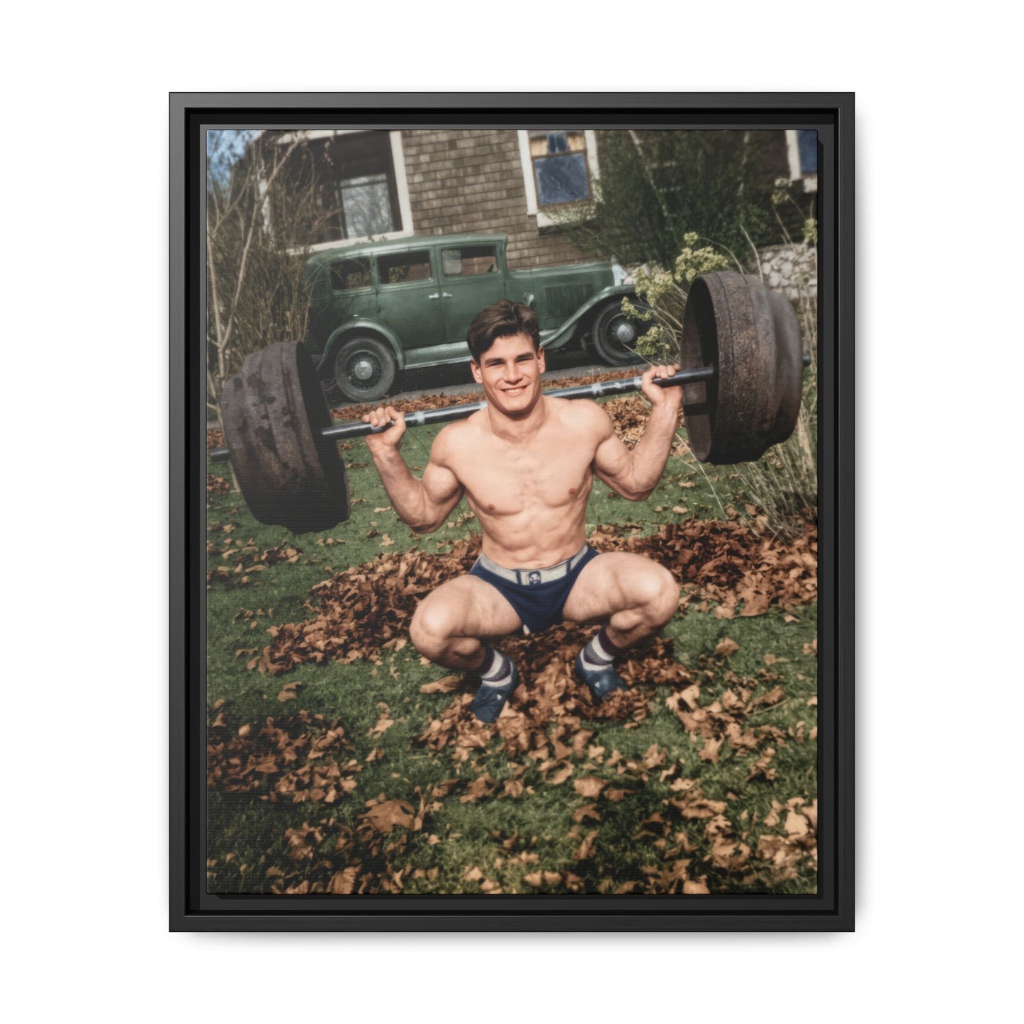 athlétisme 051 | Framed Vintage Photo - Matte Canvas