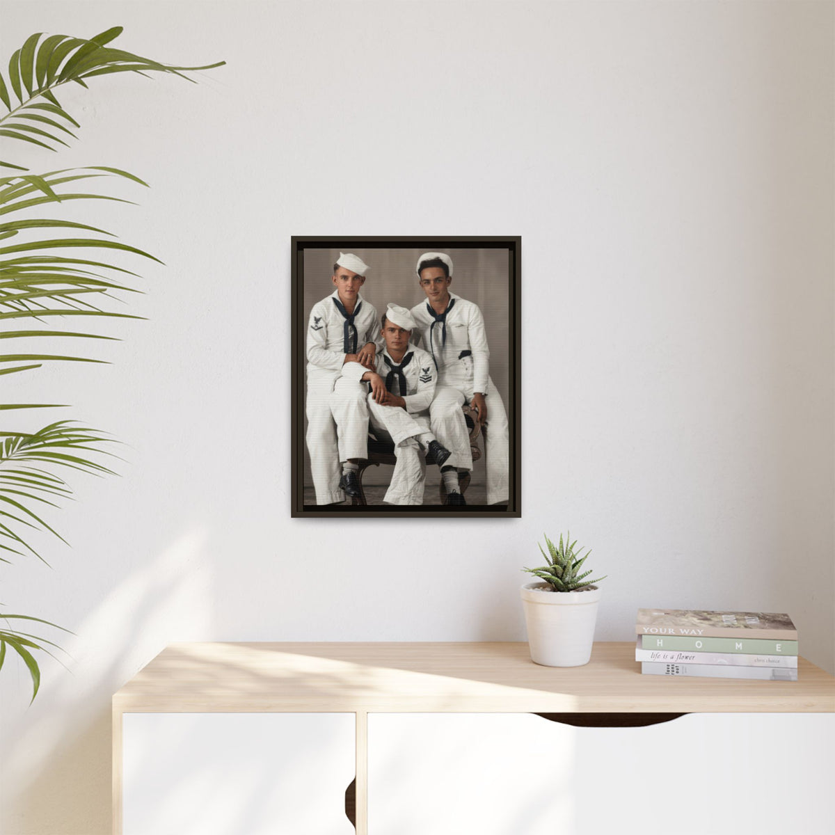 hommes 008 | Framed Vintage Photo - Matte Canvas