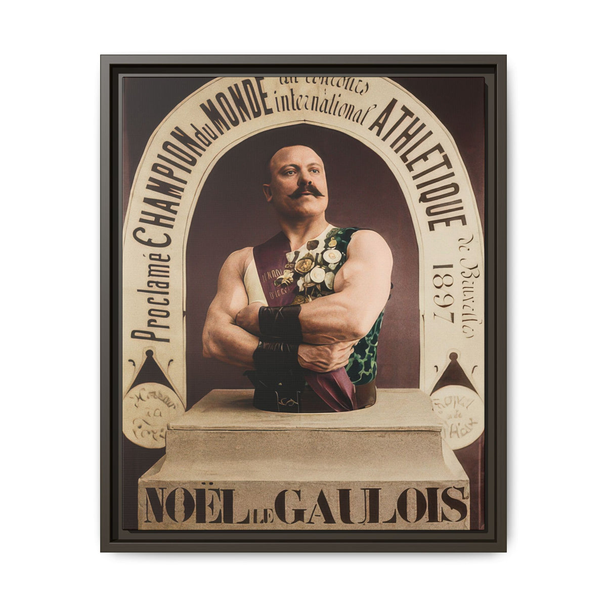 athlétisme 045 | Framed Vintage Photo - Matte Canvas