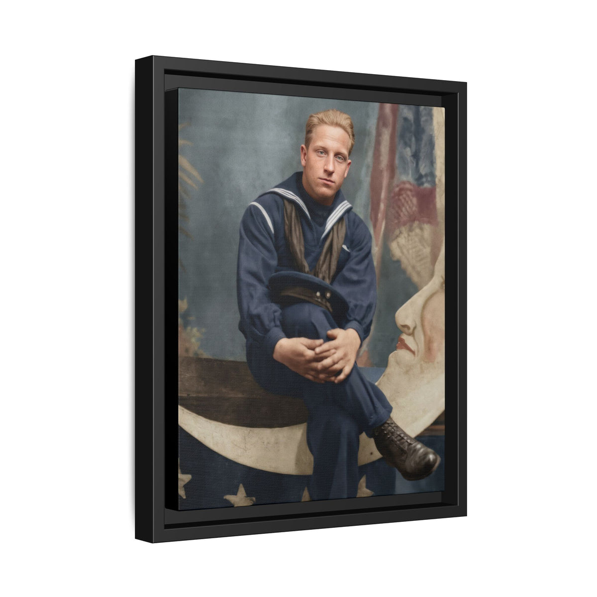 celibataire 016 | Framed Vintage Photo - Matte Canvas