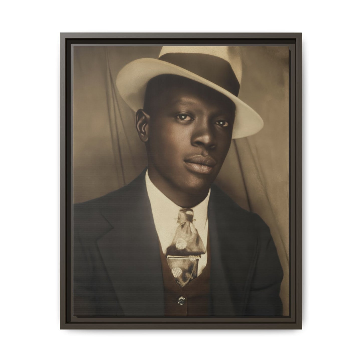 celibataire 019 | Framed Vintage Photo - Matte Canvas