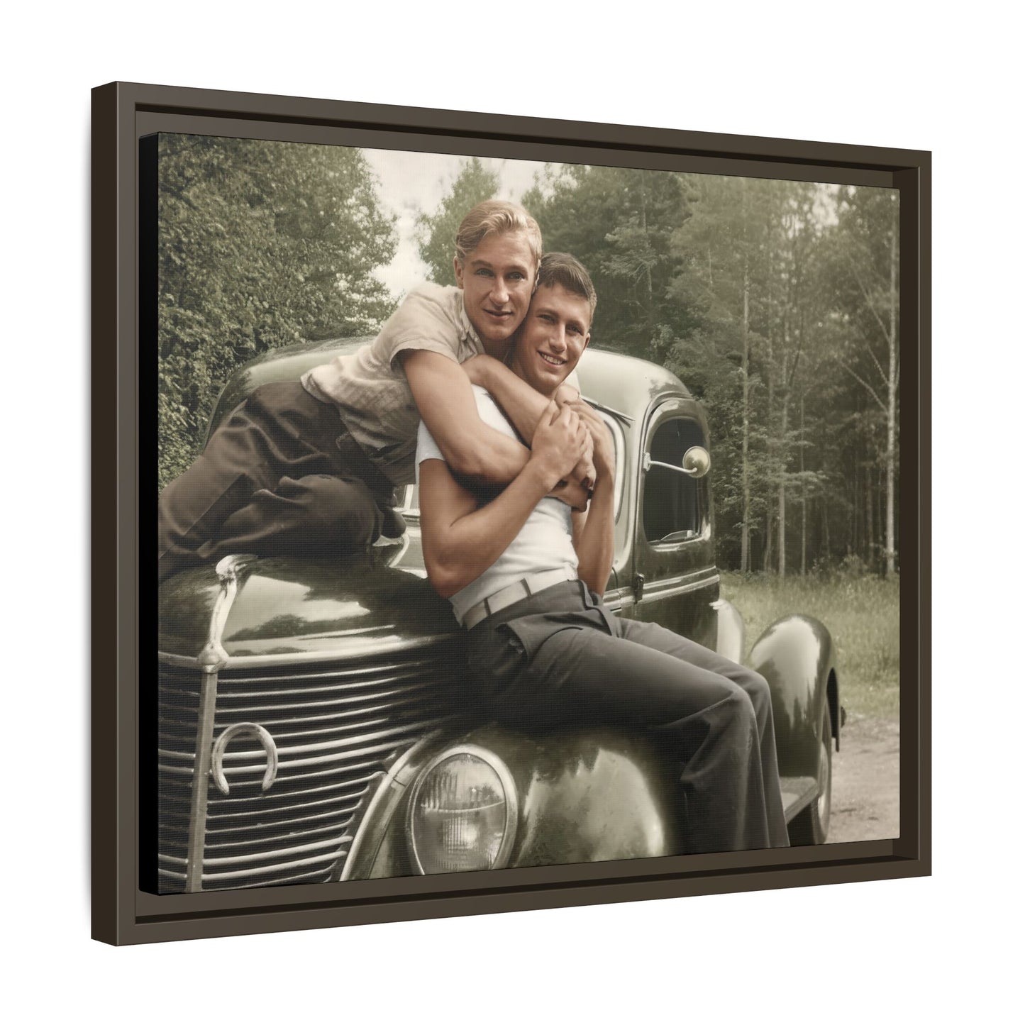 paire 045 | Framed Vintage Photo - Matte Canvas