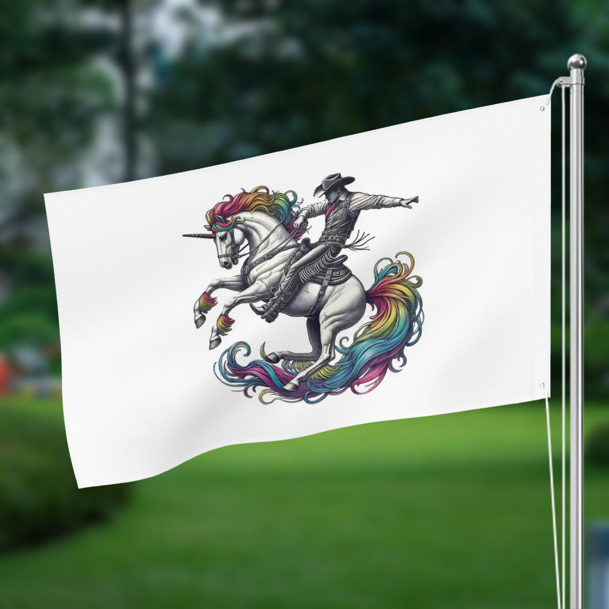 Rainbow Riders Flag | Celebrate Diversity and School Spirit | 3 x 5 Three-Layer Outdoor Decor Flags Double Sided
