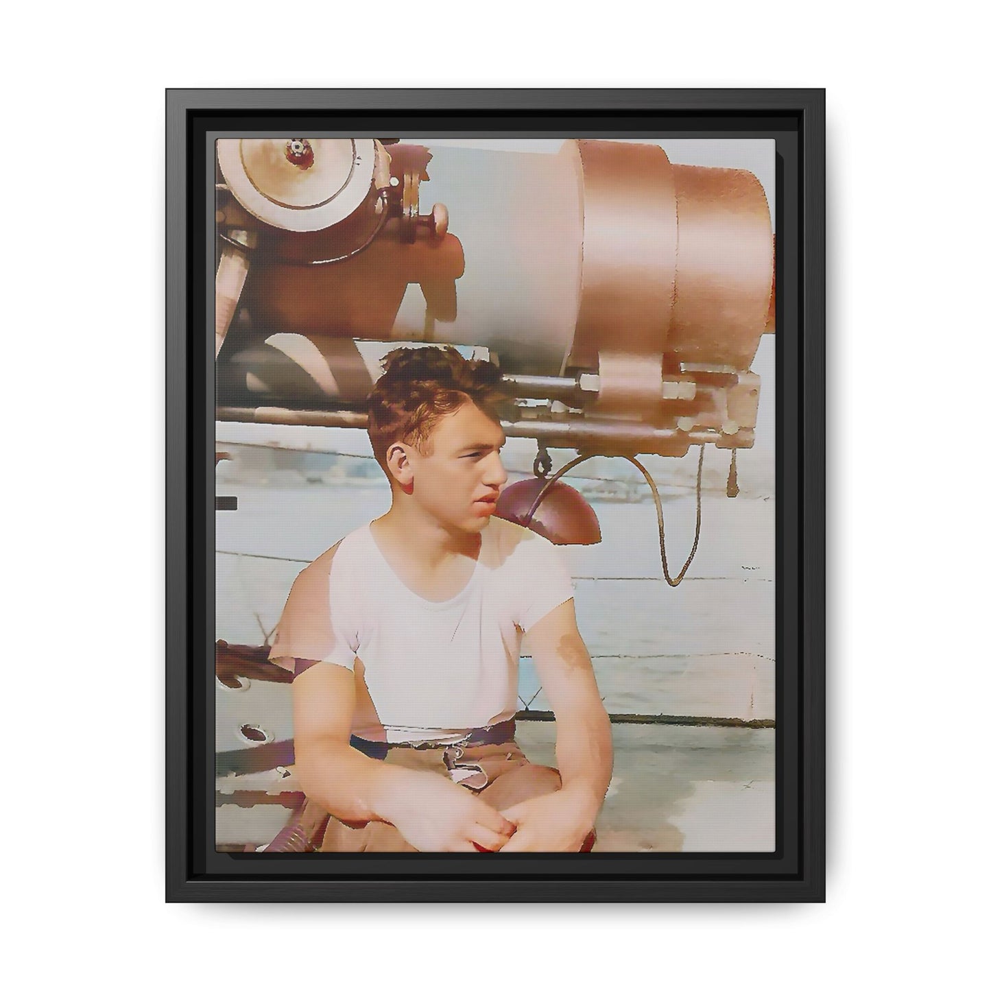 celibataire 026 | Framed Vintage Photo - Matte Canvas