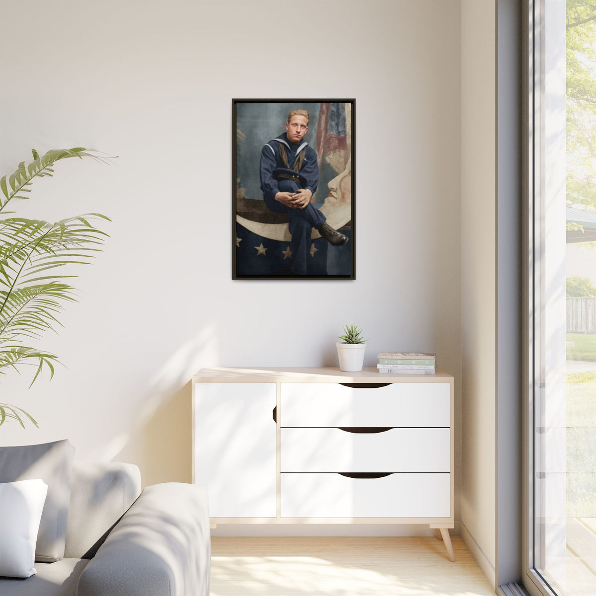celibataire 016 | Framed Vintage Photo - Matte Canvas