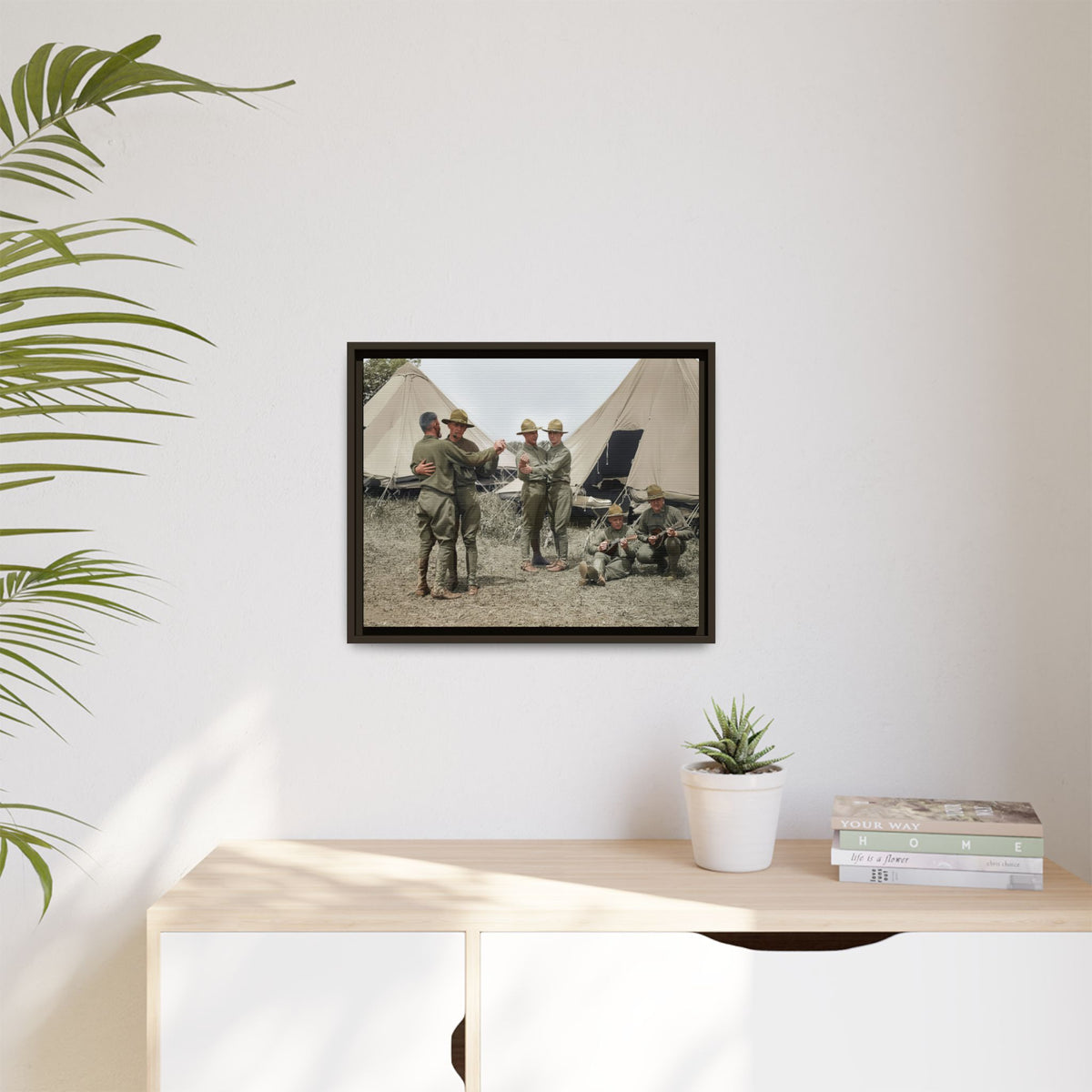 hommes 006 | Framed Vintage Photo - Matte Canvas