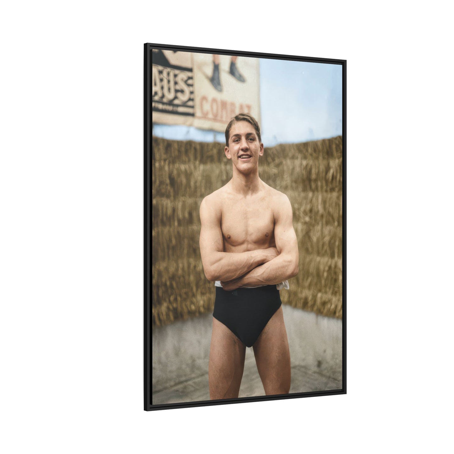 athlétisme 047 | Framed Vintage Photo - Matte Canvas
