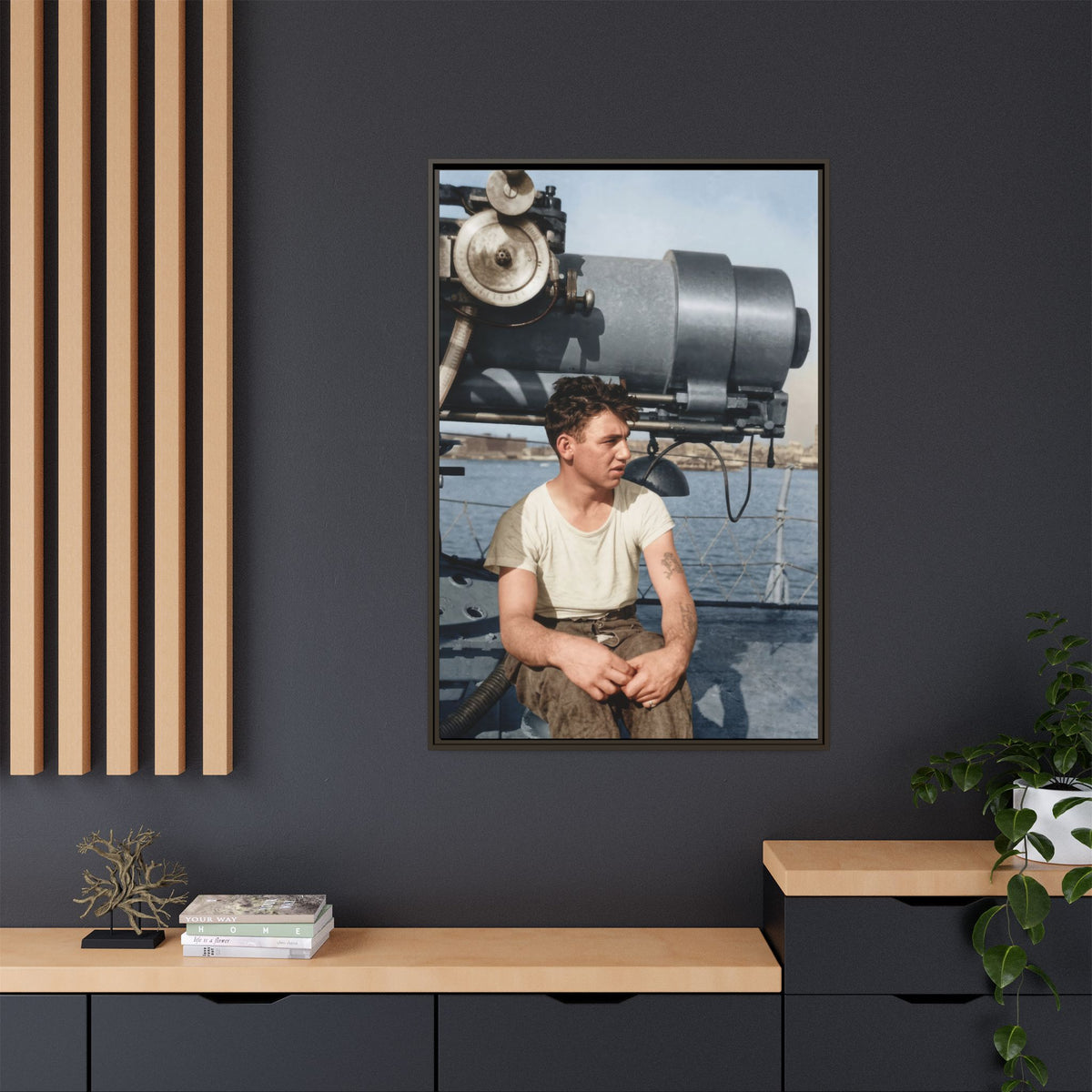 celibataire 026 | Framed Vintage Photo - Matte Canvas