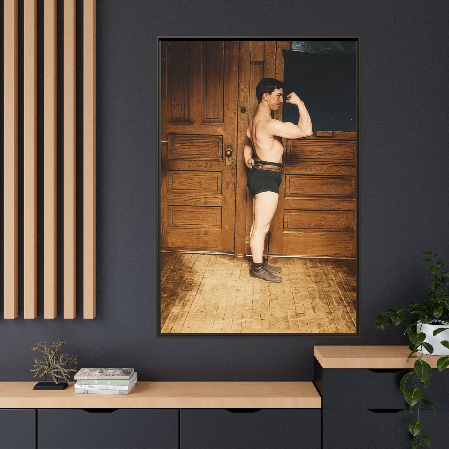athlétisme 023 | Framed Vintage Photo - Matte Canvas