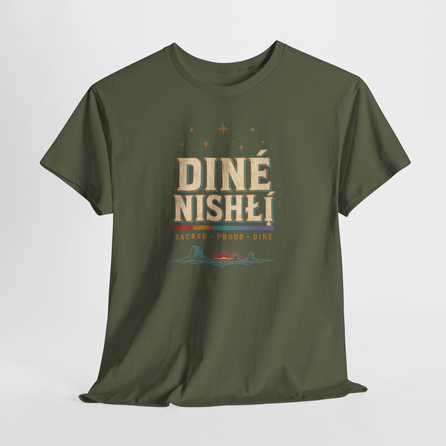 Diné Nizhóní: Sacred, Proud, Diné | LGBTQ+ & Two-Spirit Pride T-Shirt
