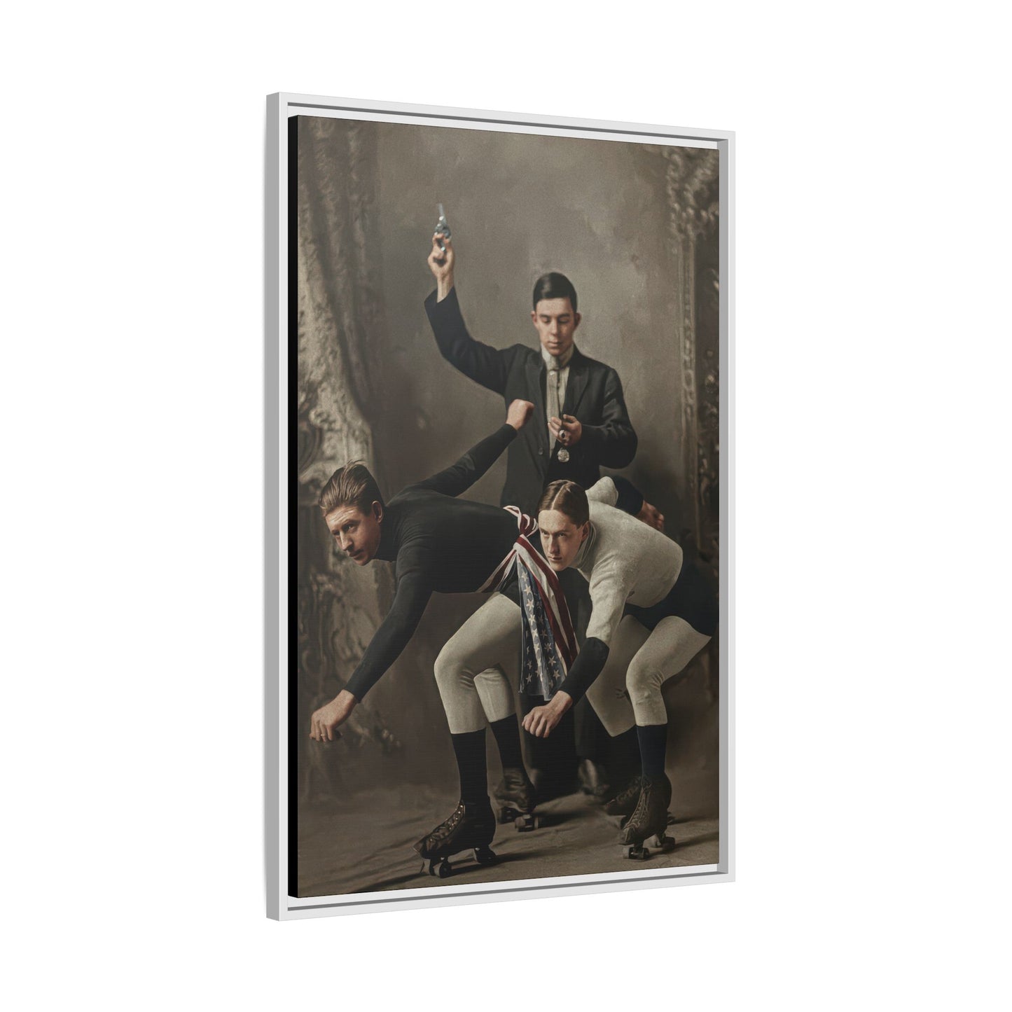 athlétisme 020 | Framed Vintage Photo - Matte Canvas