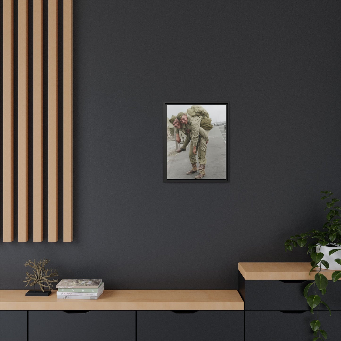 paire 074 | Framed Vintage Photo - Matte Canvas