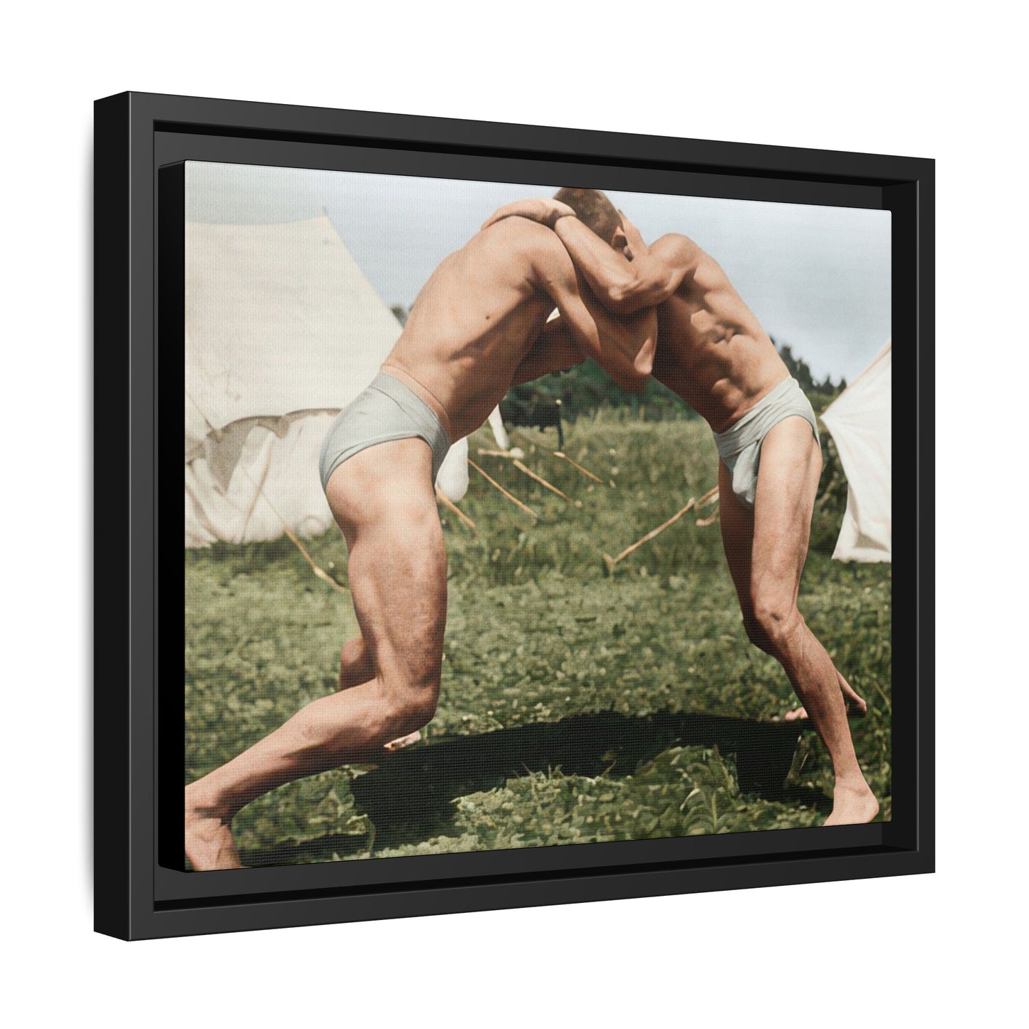 athlétisme 019 | Framed Vintage Photo - Matte Canvas