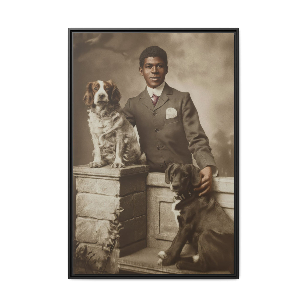celibataire 009 | Framed Vintage Photo - Matte Canvas