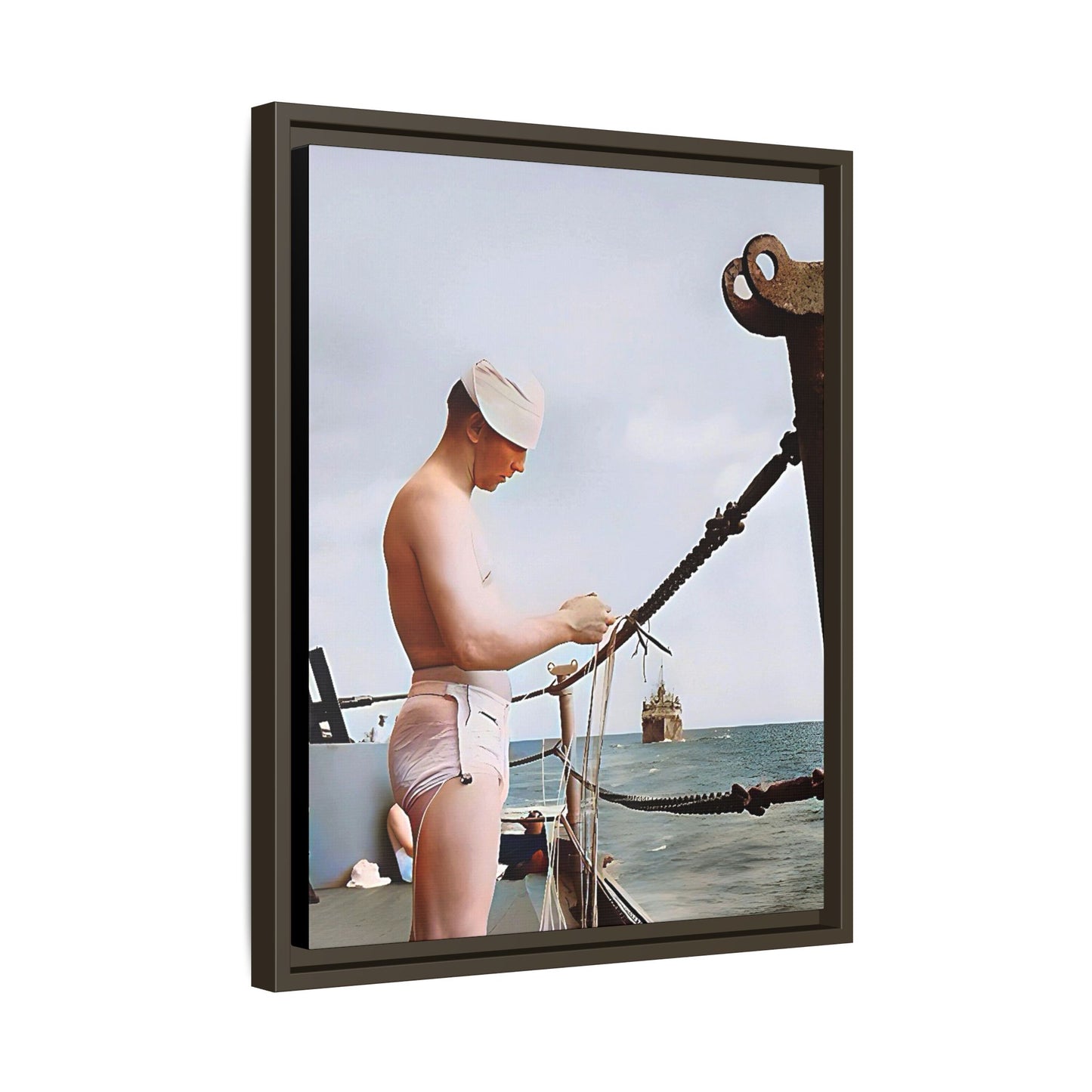 celibataire 043 | Framed Vintage Photo - Matte Canvas