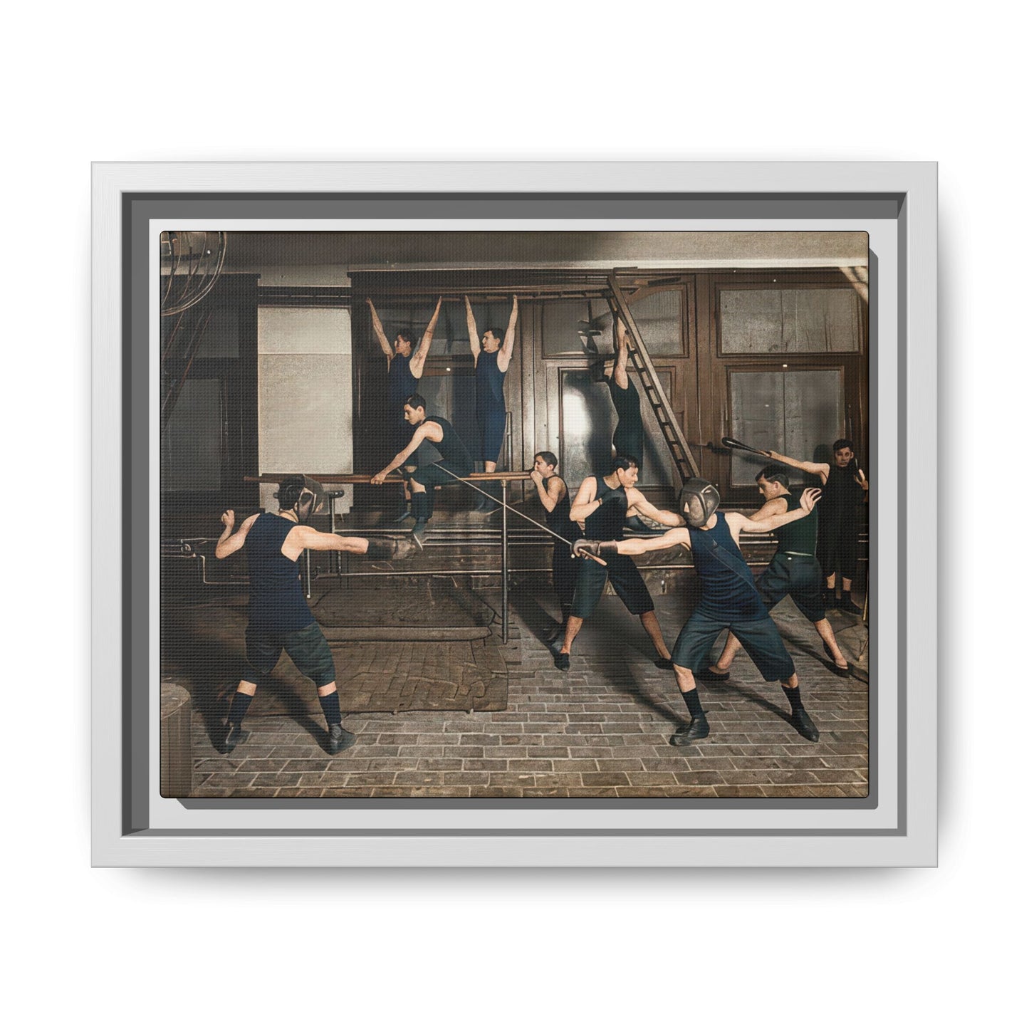 athlétisme 038 | Framed Vintage Photo - Matte Canvas