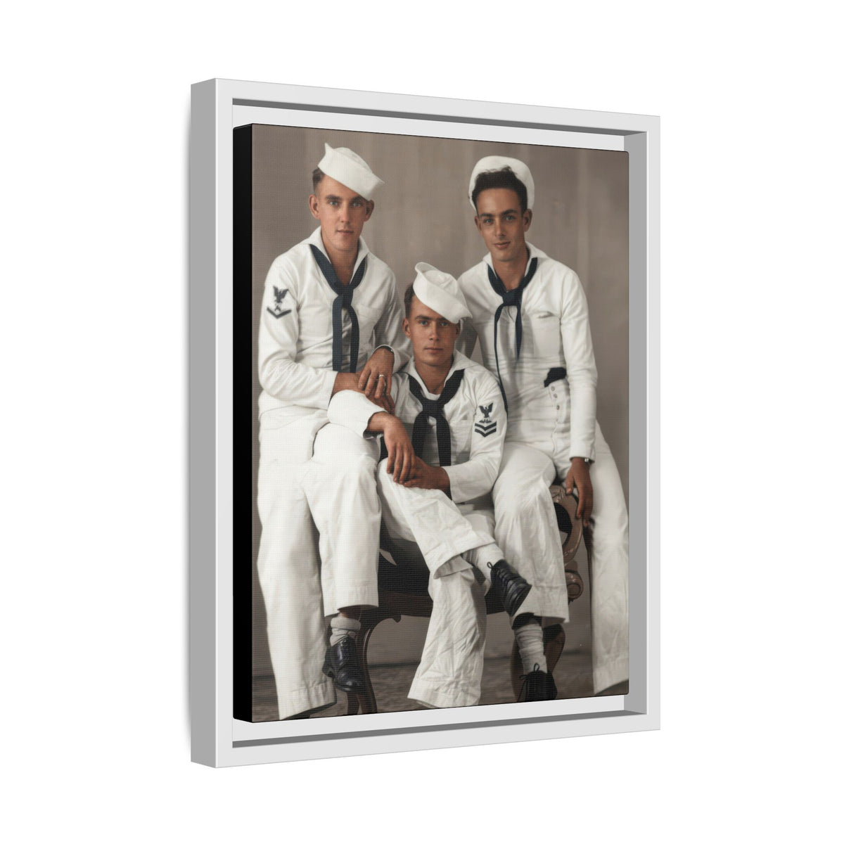 hommes 008 | Framed Vintage Photo - Matte Canvas