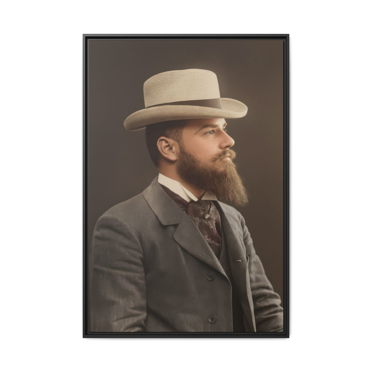 celibataire 014 | Framed Vintage Photo - Matte Canvas