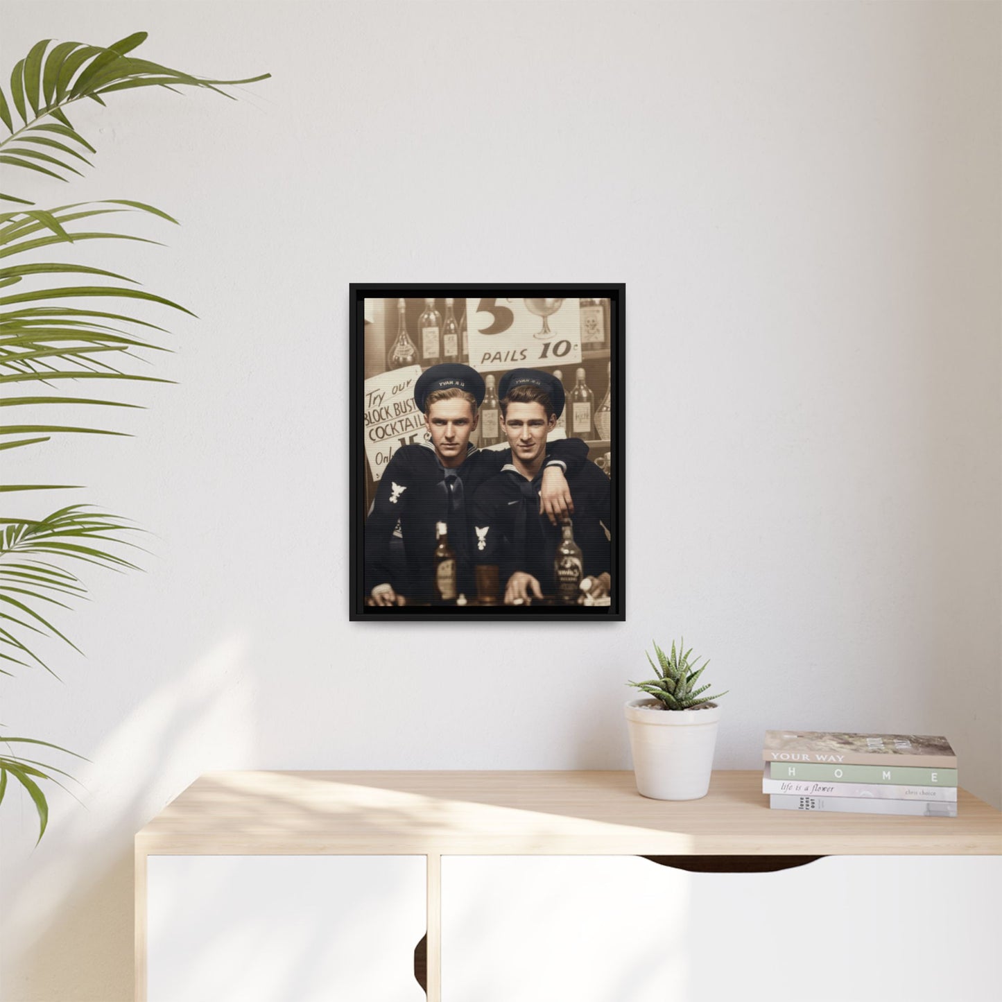 paire 036 | Framed Vintage Photo - Matte Canvas