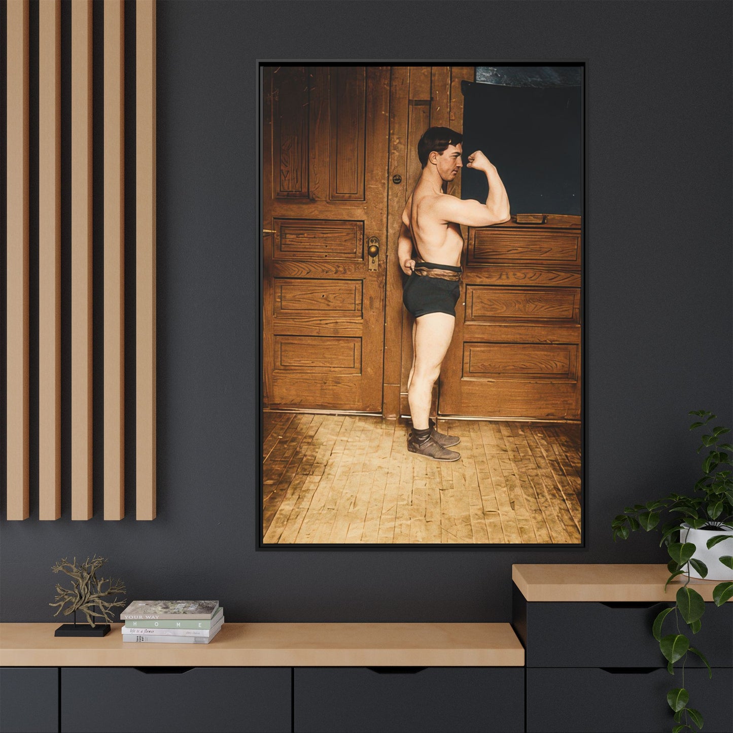 athlétisme 023 | Framed Vintage Photo - Matte Canvas