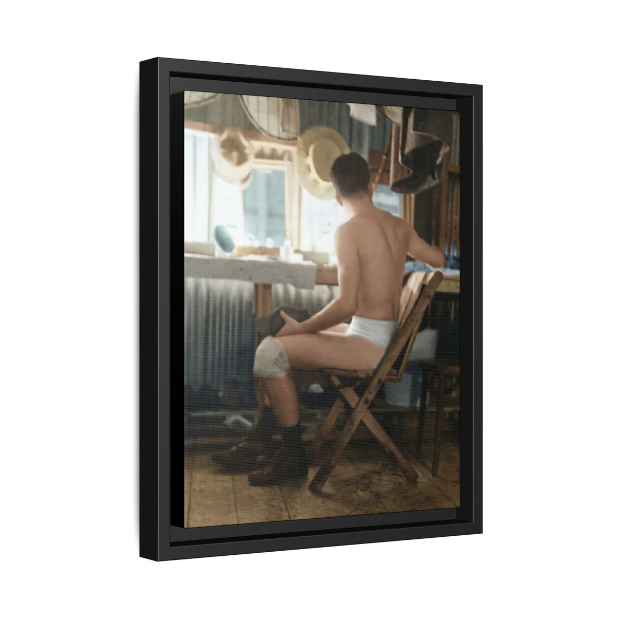 celibataire 022 | Framed Vintage Photo - Matte Canvas