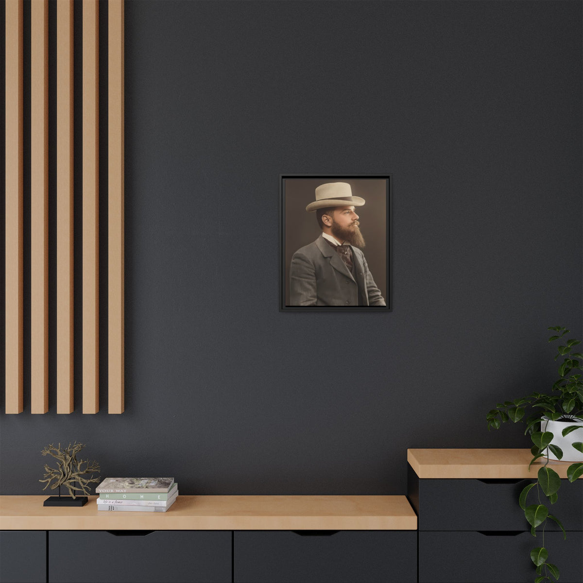 celibataire 014 | Framed Vintage Photo - Matte Canvas