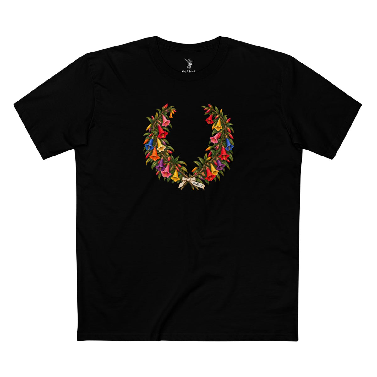 Orgullo Cantuta Pride T-Shirt | Peruvian Laurel Wreath LGBTQ+ Tee